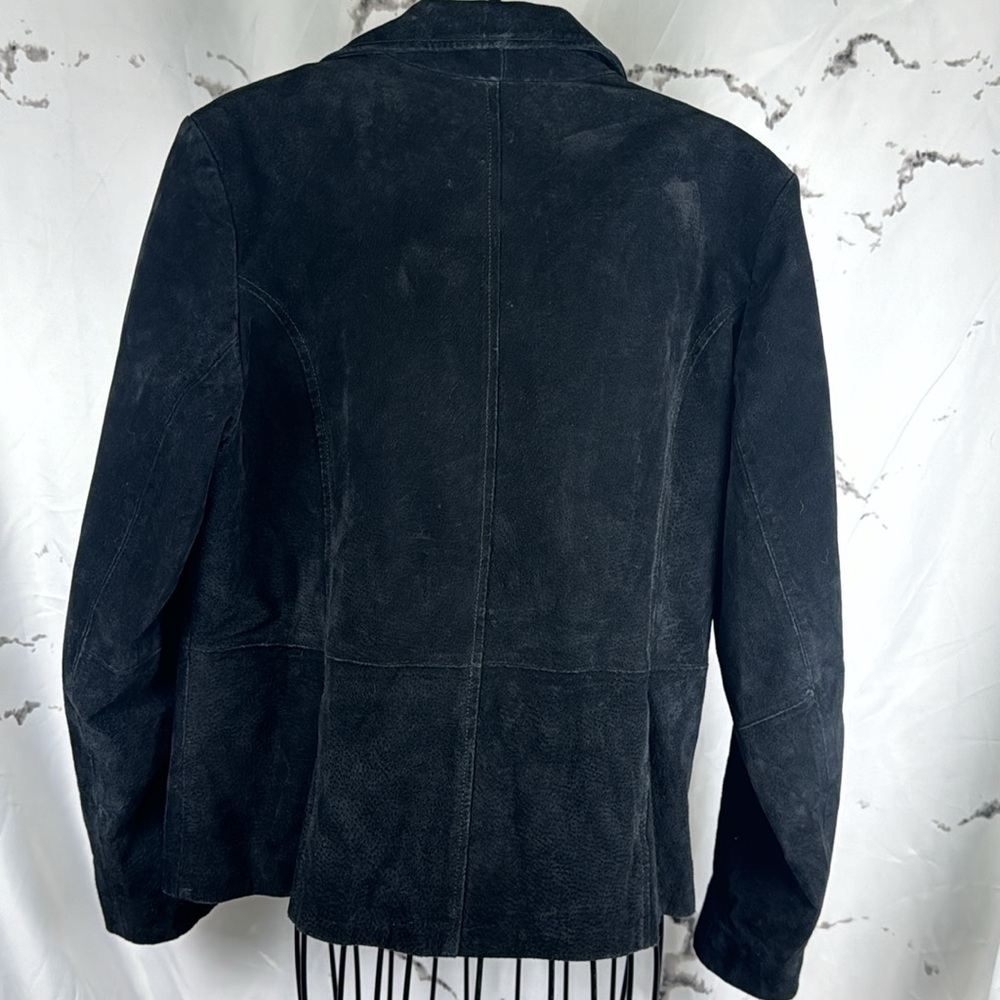 Relativity Suede Leather Jacket Single Button Lin… - image 5